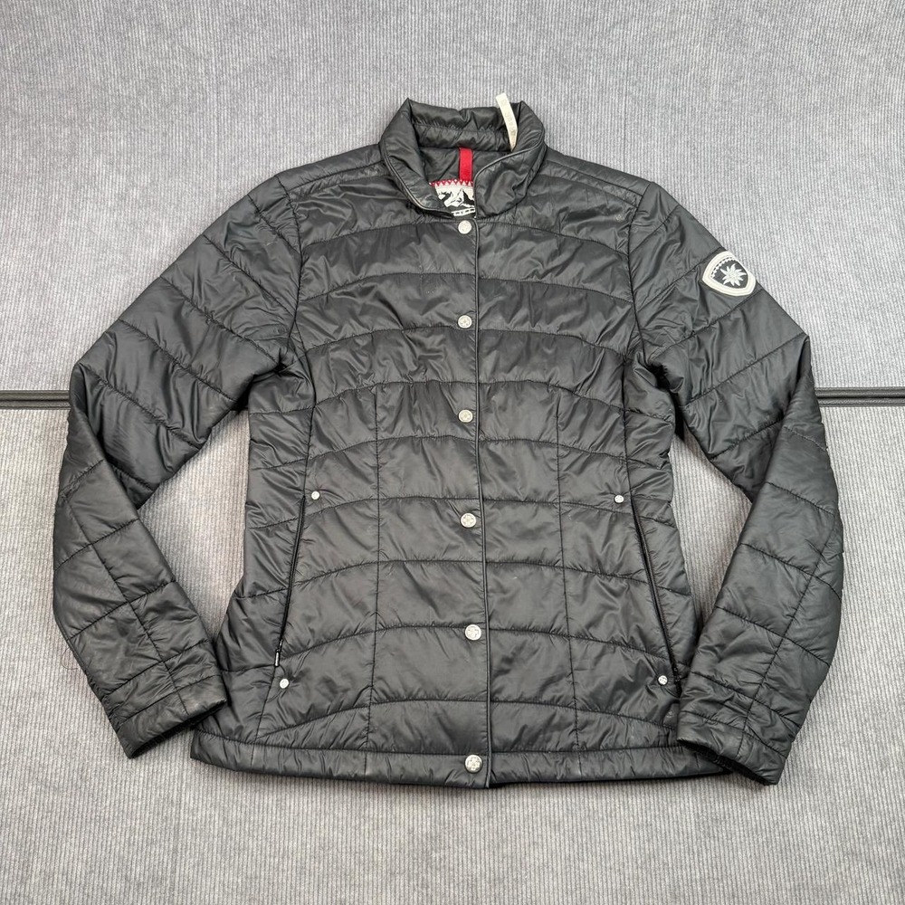 Alp n Rock Womens Black Quilted Lightweight‎ Puffer Jacket Snap Front XS